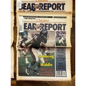 Original Chicago Bears Newspaper Set 1998 Vintage
